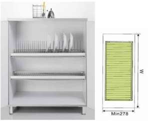 KỆ BÁT ĐĨA CỐ ĐỊNH KHUNG NHÔM  EURONOX EUA-60