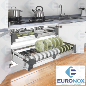 Giá Bát Đĩa Inox Đáy Đặc Âm Tủ  EURONOX EU1.B60