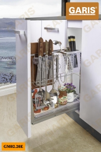 Giá dao thớt, gia vị, chai lọ đa năng, nan vuông, bề mặt điện hóa (electrolized), dùng cho cánh kéo – GM02.20E