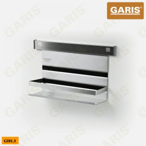 Giá để gia vị có thanh chắn inox tấm 