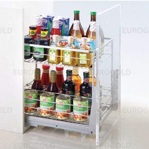 Giá Gia Vị Inox Nan Vuông Ray Giảm Chấn EUROGOLD ER02040B2