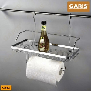 Giá treo gia vị và cuộn giấy inox nan tròn – GI04.2